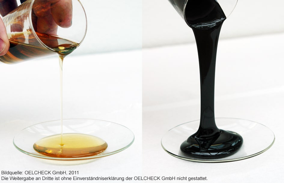 Anstieg der Viskosität, verdickung öl, säuren im öl, oxidation, ölalterung